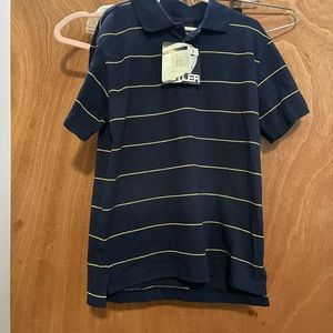 Boy’s size 7 NWT Colter blue  striped polo shirt